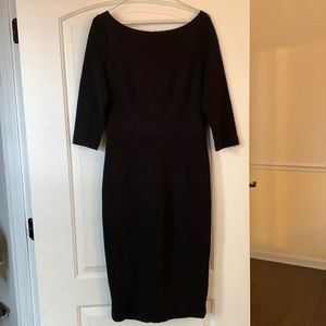 Long black fitted Boden dress size 8L
